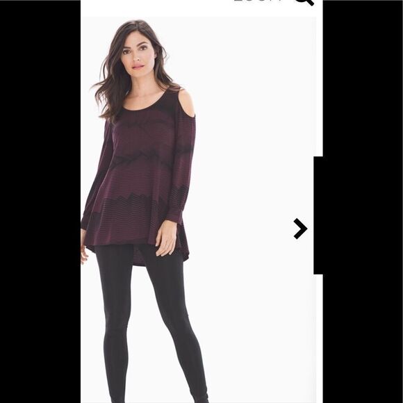 Soma cold shoulder long sleeves tunic top - Picture 1 of 9